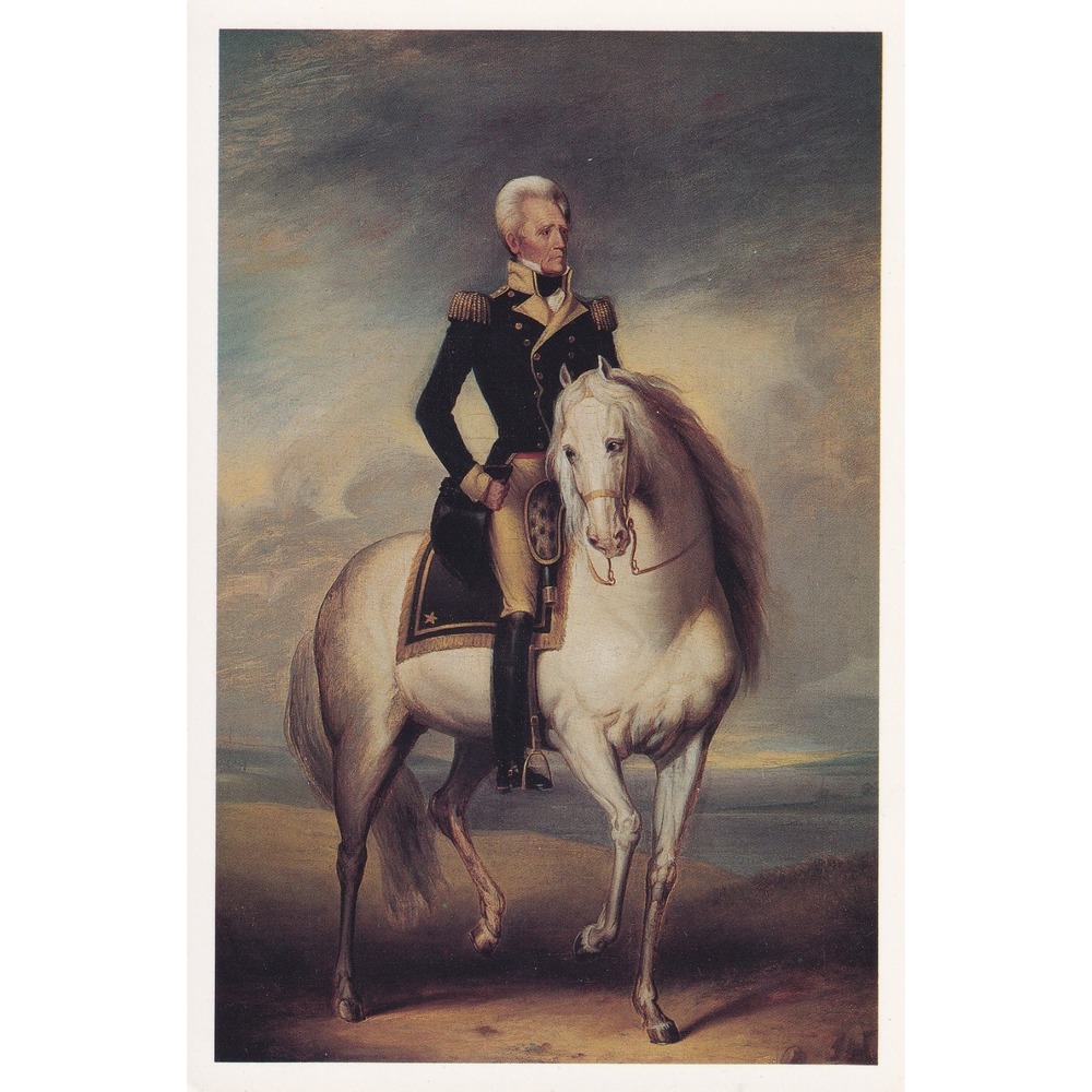 Andrew Jackson Sam Patch Horse Postcard Hermitage Historical Americana Western